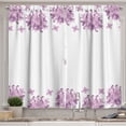 thumbnail image 1 of Ambesonne Floral Kitchen Curtains, Lilac Flowers Blossoms, 55"x39", White and Lilac, 1 of 3