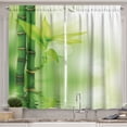 thumbnail image 1 of Ambesonne Floral Kitchen Curtains, Modern Asian Boho Bloom Art, 55"x39", Emerald Green, 1 of 3