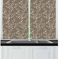 thumbnail image 1 of Ambesonne Floral Kitchen Curtains, Nature Inspiration Berry, 55"x39", Taupe Cream, 1 of 2