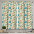 thumbnail image 1 of Ambesonne Floral Kitchen Curtains, Retro Doodle Cheerful, 55"x39", Multicolor, 1 of 3