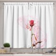 thumbnail image 1 of Ambesonne Floral Kitchen Curtains, Romantic Love Rose Design, 55"x45", Dark Coral Rose, 1 of 3