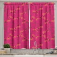 thumbnail image 1 of Ambesonne Floral Kitchen Curtains, Rudbeckia Flowers Pattern, 55"x36", Hot Pink and Chocolate, 1 of 1