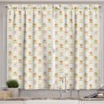 thumbnail image 1 of Ambesonne Floral Kitchen Curtains, Scandinavian Art Flowers, 55"x30", Eggshell and Multicolor, 1 of 3