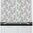 thumbnail image 1 of Ambesonne Floral Kitchen Curtains, Vintage Cherry Blossom Petal, 55"x45", Pale Grey and White, 1 of 1
