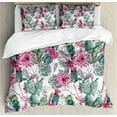 thumbnail image 1 of Ambesonne Floral Microfiber Woven Bedding Sets, Queen, 3-Pieces, 1 of 3