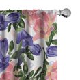 thumbnail image 1 of Ambesonne Floral Nature Print Curtains, Spring Flowers, Pair of 28"x84", Coral Blue Violet Green, 1 of 5