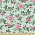 thumbnail image 1 of Ambesonne Floral Nature Print Fabric by the Yard Upholstery, Flowery Mirage, 1 Yard, Pink Jade Green Seafoam, 1 of 1