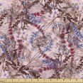 thumbnail image 1 of Ambesonne Floral Nature Print Fabric by the Yard Upholstery, Potpourri Vibe, 3 Yards, Ruby Pale Lavender Blush, 1 of 5