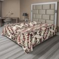 thumbnail image 1 of Ambesonne Floral Nature Print Flat Bedding Sheet Soft Top Sheet, Potpourri Fall, Full, Sage Green Burgundy Dusk, 1 of 1