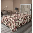 thumbnail image 1 of Ambesonne Floral Nature Print Flat Bedding Sheet Soft Top Sheet, Potpourri Fall, Twin, Sage Green Burgundy Dusk, 1 of 1