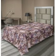 thumbnail image 1 of Ambesonne Floral Nature Print Flat Bedding Sheet Soft Top Sheet, Potpourri Vibe, Twin, Ruby Pale Lavender Blush, 1 of 1
