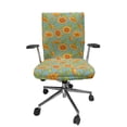thumbnail image 1 of Ambesonne Floral Office Chair Cover Stretchable High Back, Calendula Flowers Cartoon, Pale Teal Orange, 1 of 1