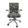 thumbnail image 1 of Ambesonne Floral Office Chair Cover Stretchable High Back, Flowers Butterflies Drawing, Dark Grey Champagne, 1 of 1