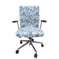thumbnail image 1 of Ambesonne Floral Office Chair Cover Stretchable High Back, Meadow Wildflowers Zigzags, Ceil Blue Off White, 1 of 1