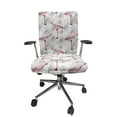 thumbnail image 1 of Ambesonne Floral Office Chair Cover Stretchable High Back, Roses and Flamingos, Ivory Pale Pink, 1 of 1