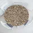 thumbnail image 1 of Ambesonne Floral Pattern Fitted Round Tablecloth, Line Flowers Boho, 56"- 60" Diameter, Cocoa Dark Taupe and White, 1 of 5