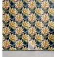 thumbnail image 1 of Ambesonne Floral Peel & Stick Wallpaper for Home, Blossoming Art Lotus Flowers, 13"x36", Dried Rose Pastel Yellow, 1 of 5
