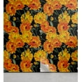 thumbnail image 1 of Ambesonne Floral Peel & Stick Wallpaper for Home, Calendula Flowers Pattern, 13"x36", Orange Laurel Green Black, 1 of 1