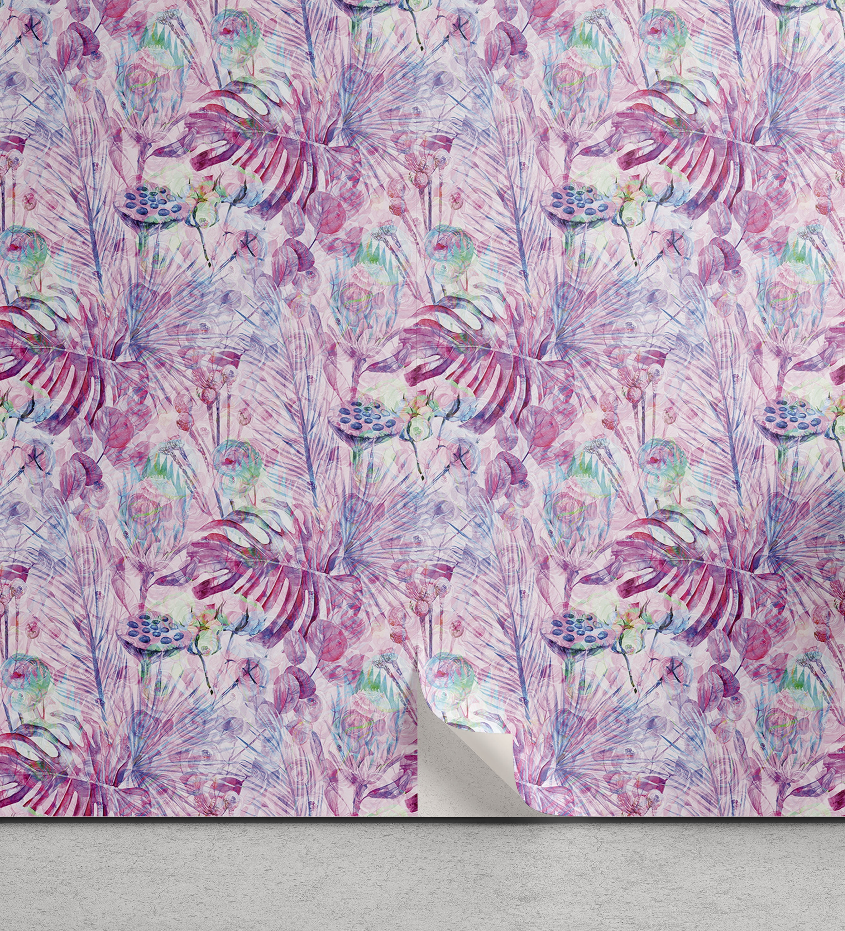 Ambesonne Floral Peel & Stick Wallpaper for Home, Fantasy Art Garden