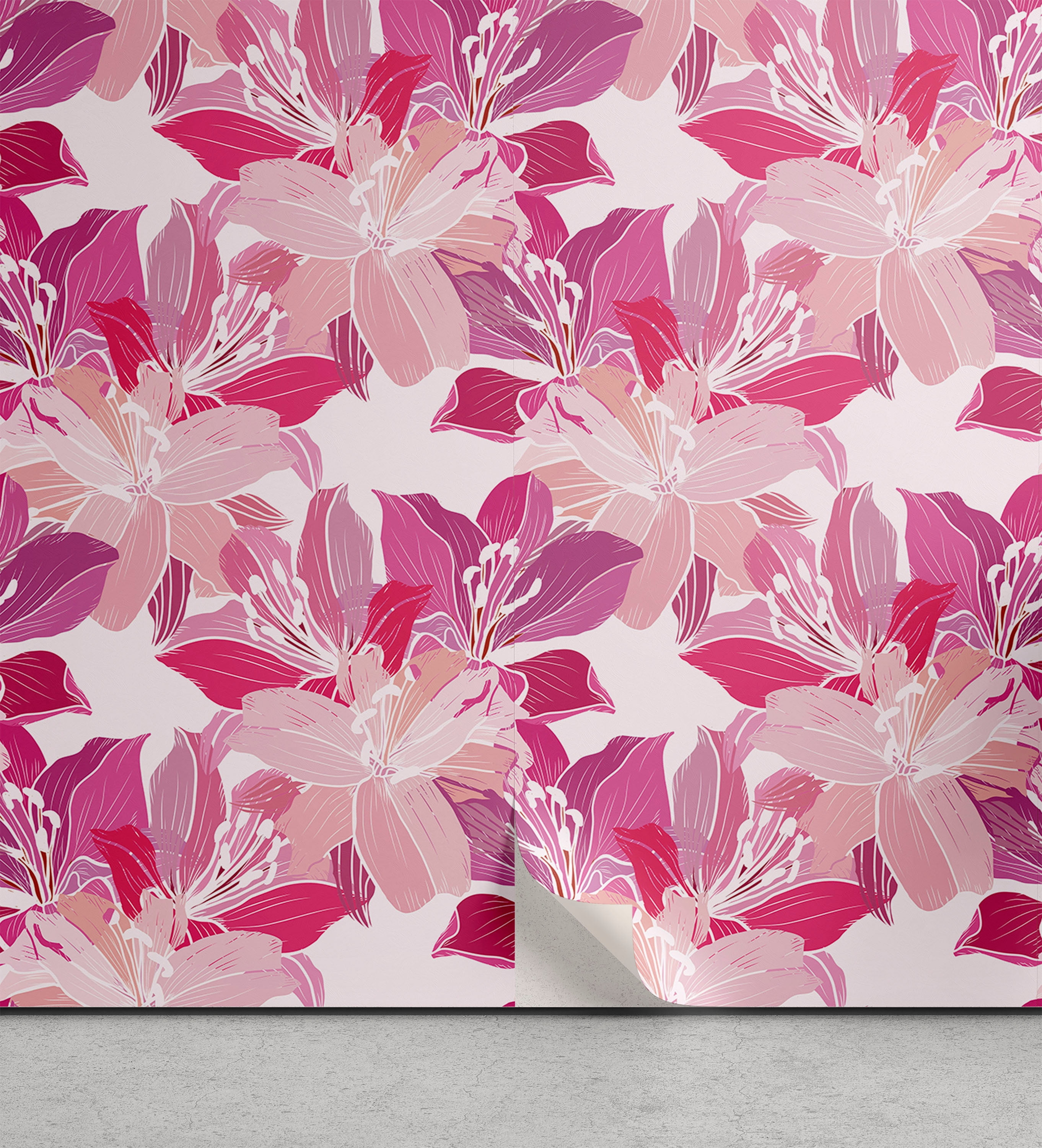 ambesonne-floral-peel-stick-wallpaper-for-home-lily-flowers-spring