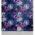thumbnail image 1 of Ambesonne Floral Peel & Stick Wallpaper for Home, Psychedelic Tones of Flowers, 13"x36", Lilac Purple and Petrol Blue, 1 of 1