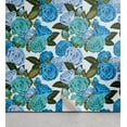 thumbnail image 1 of Ambesonne Floral Peel & Stick Wallpaper for Home, Roses Leaves Waterdrops Art, 13"x100", Sky Blue and Green Brown, 1 of 5