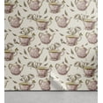 thumbnail image 1 of Ambesonne Floral Peel & Stick Wallpaper for Home, Teapots Cups Flowers Vintage, 13"x100", Dried Rose Umber Fawn, 1 of 5