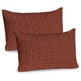 thumbnail image 1 of Ambesonne Floral Pillow Sham 2 Pack, Bizarre Flower Silhouettes, 26"x20", Burgundy and Multicolor, 1 of 3