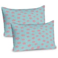 thumbnail image 1 of Ambesonne Floral Pillow Sham 2 Pack, Cherry Blossom Flowers, 26"x20", Seafoam Pink Pale Orange, 1 of 3