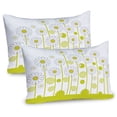 thumbnail image 1 of Ambesonne Floral Pillow Sham 2 Pack, Daisises Flowers Garden, 26"x20", Yellow and White, 1 of 3