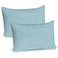 thumbnail image 1 of Ambesonne Floral Pillow Sham 2 Pack, Daisy Blooms Outline Doodle, 26"x20", Pale Blue Off White, 1 of 3