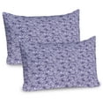 thumbnail image 1 of Ambesonne Floral Pillow Sham 2 Pack, Delicate Flower Bouquet, 36"x20", Purple and Lavender, 1 of 3