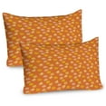 thumbnail image 1 of Ambesonne Floral Pillow Sham 2 Pack, Fall Theme Pine Cones Dots, 36"x20", Burnt Sienna Pale Yellow, 1 of 3