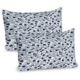 thumbnail image 1 of Ambesonne Floral Pillow Sham 2 Pack, Flowers Birds Butterflies, 30"x20", White Dark Night Blue, 1 of 3