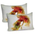 thumbnail image 1 of Ambesonne Floral Pillow Sham 2 Pack, Girl Abstract Lady, 36"x20", Eggshell Orange, 1 of 3