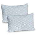 thumbnail image 1 of Ambesonne Floral Pillow Sham 2 Pack, Interconnected Flowers Art, 36"x20", White Pale Purpleblue, 1 of 3