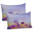 thumbnail image 1 of Ambesonne Floral Pillow Sham 2 Pack, Onion Flowers Pastel, 36"x20", Purple Blue, 1 of 3