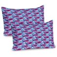 thumbnail image 1 of Ambesonne Floral Pillow Sham 2 Pack, Romantic Watercolor Flora, 26"x20", Azure Blue Magenta, 1 of 3