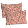 thumbnail image 1 of Ambesonne Floral Pillow Sham 2 Pack, Rose Bouquet Flowers Graphic, 26"x20", Rose Olive Green Peach, 1 of 3