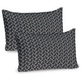 thumbnail image 1 of Ambesonne Floral Pillow Sham 2 Pack, Rose Twigs on Polka Dots, 30"x20", Dark Taupe Grey Fuchsia, 1 of 3