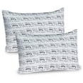thumbnail image 1 of Ambesonne Floral Pillow Sham 2 Pack, Simple Greyscale Botanical, 30"x20", Pale Grey and Coconut, 1 of 3