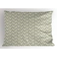 thumbnail image 1 of Ambesonne Floral Pillow Sham, Blooming Feminine Design, 36" X 20", Ivory Tan Blue Grey, 1 of 2