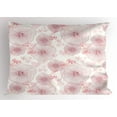 thumbnail image 1 of Ambesonne Floral Pillow Sham, Blooms of a Romantic Spring, 26" X 20", Dried Rose and White, 1 of 2