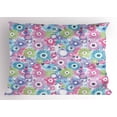 thumbnail image 1 of Ambesonne Floral Pillow Sham, Colorful Vintage Curls, 26" X 20", Multicolor, 1 of 2
