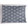 thumbnail image 1 of Ambesonne Floral Pillow Sham, Detailed Bindweed Flowers, 26" X 20", Blue Grey Night Blue, 1 of 2
