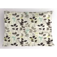 thumbnail image 1 of Ambesonne Floral Pillow Sham, Doodle Leaves Earth Tone, 36" X 20", Dark Taupe Coconut, 1 of 2