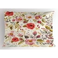thumbnail image 1 of Ambesonne Floral Pillow Sham, Flowers Roses Blooms, 36" X 20", Multicolor, 1 of 2