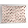 thumbnail image 1 of Ambesonne Floral Pillow Sham, Gladiolus and Leaves, 26" X 20", Vermilion Beige, 1 of 2