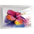 thumbnail image 1 of Ambesonne Floral Pillow Sham, Hibiscus Flower Pastel, 26" X 20", Multicolor, 1 of 2