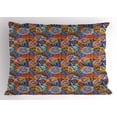 thumbnail image 1 of Ambesonne Floral Pillow Sham, Hippie Aztec Tribal Boho, 36" X 20", Multicolor, 1 of 2